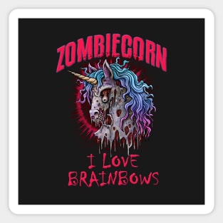 Zombiecorn I Love Brainbows Zombie Unicorn Sticker